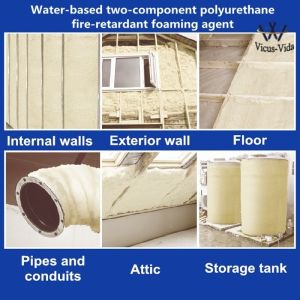 Carbon Chain Polymer Spray Double Component Polyurethane Foam Closed Cell Raw