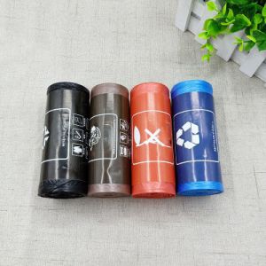 Custom Logo Black Bin Carrier Refuse Biodegradable Disposable Garbage Bags