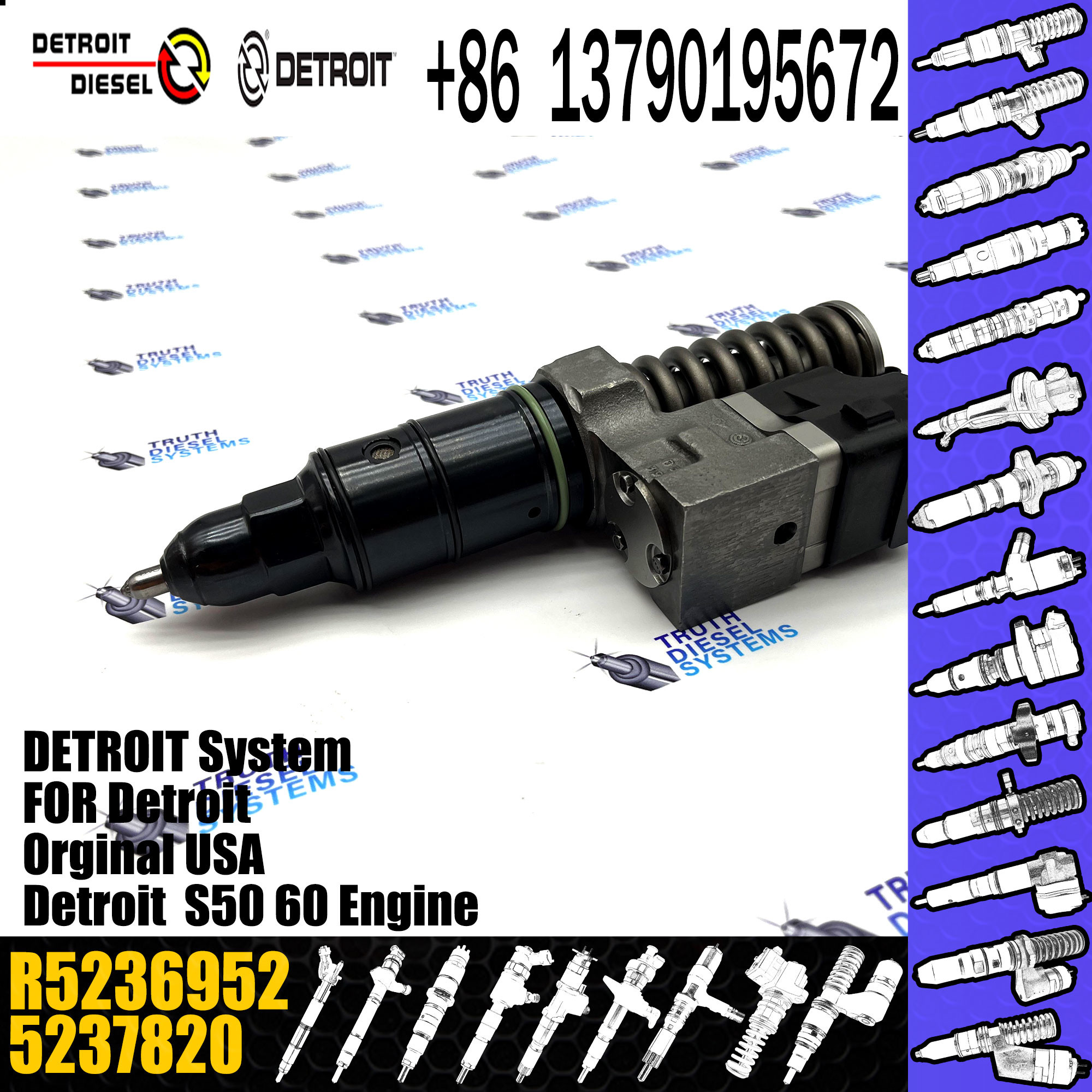 R5235695 Diesel Fuel Injector R5235915 R5236347 For DETROIT S50/S60