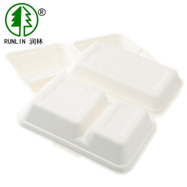 3 Inch Biodegradable Food Delivery Containers Sugarcane Bagasse Eco Takeaway