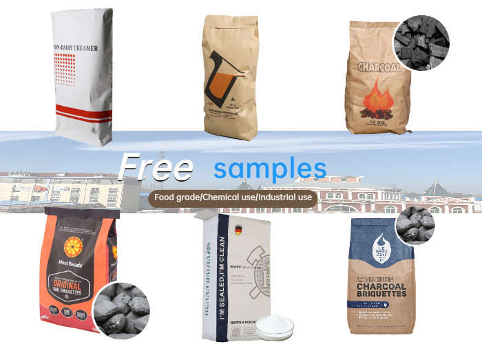 Chemical Pasted Valve Multiwall Paper Bags PE Film Or Liner Paper Sack Basmati Rice Bag