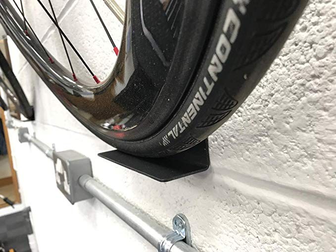 Convenient Bike Storage with Rubber Pad Powder Coated Bike Pedal Hanger Wall Mount