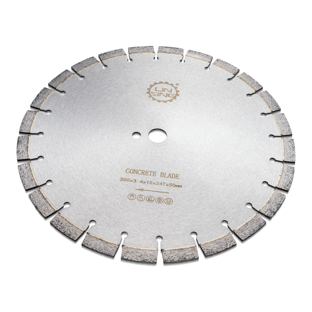 14 inch segmented diamond wet cutting disc for reinforced concrete precise cutting