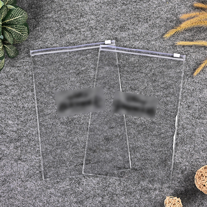 PVC Transparent Plastic Zipper Bag Hook Bag Clothing Tag Label k Bag