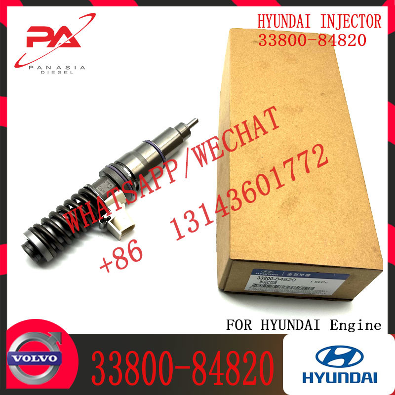 Diesel Injector 33800 84820 33800-84820 3380084820 21306407 BEBE4D19002 For Hyundai D6CC Engine