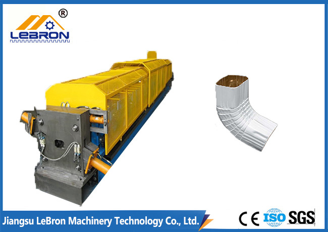 3KW Steel Downspout Roll Forming Machine , PLC Control Round Downspout Machine
