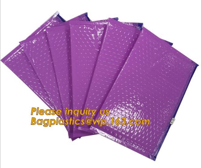 air mail metallic holographi rose gold bubble padded mailer / Zip lockkk bubble bag/ slider bubble bag,Holographic Factory