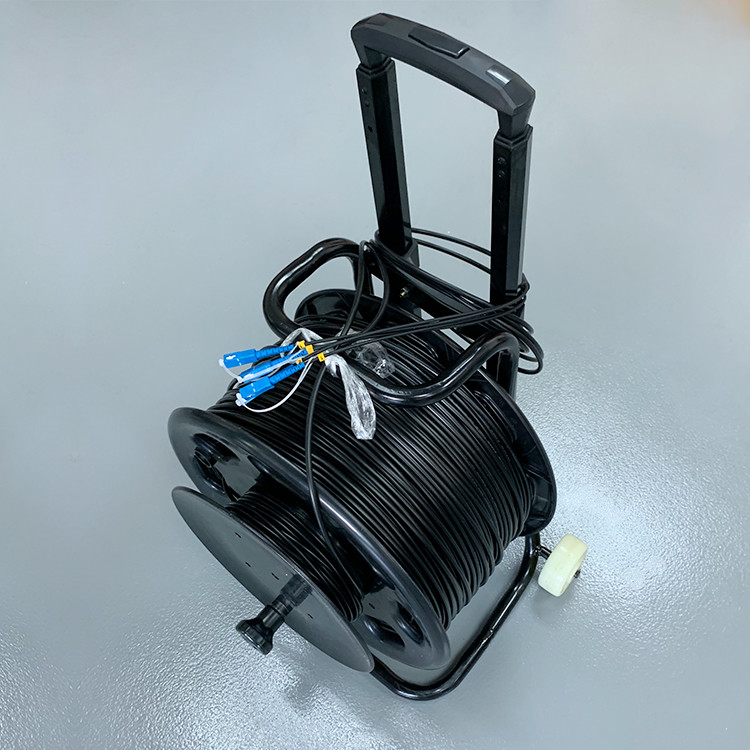 Retractable Fiber Optic Cable of 2/4/6/8/12/24 cores for outdoor applicaiton