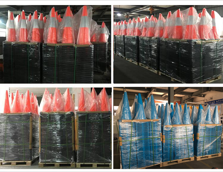 PVC Road Safety Cones Orange Highway Construction Cones Customized
