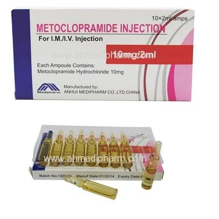 Metoclopramide Injection 10mg/2ml 10's/box, the drug relief of symptoms