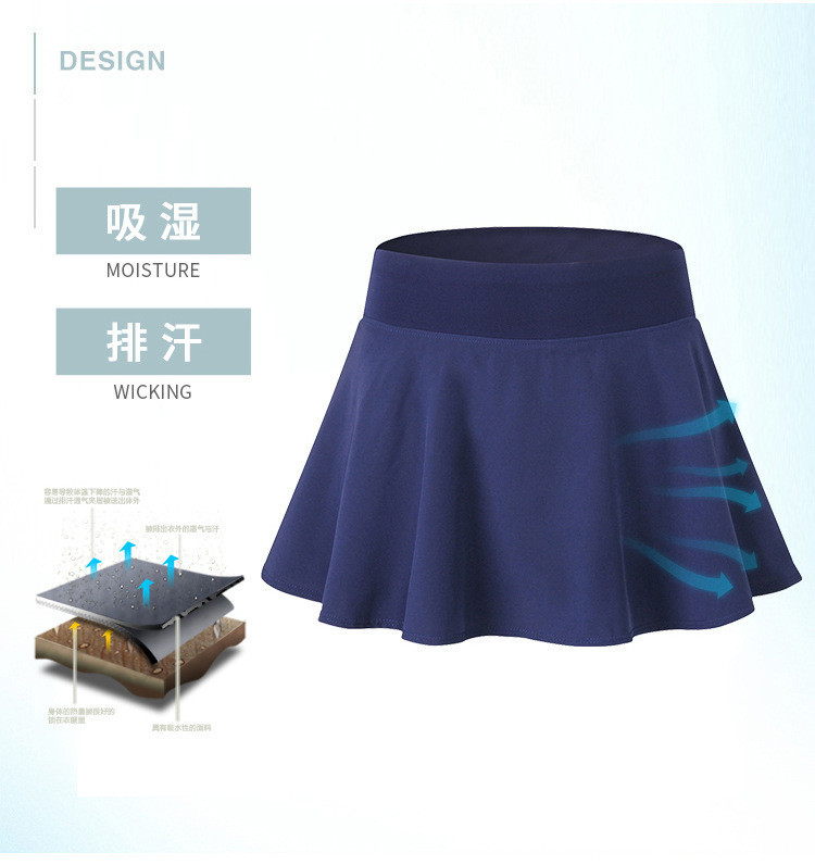 Girl ruffled short tennis skirt prevents walking out of gym shorts