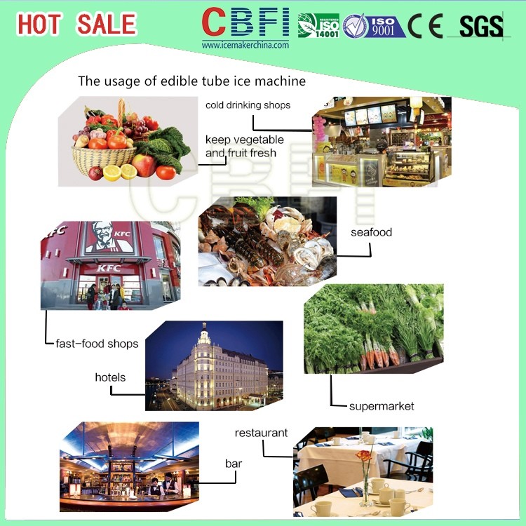 3 ton Hollow Crystal Tube Ice Maker / Industrial Ice Making Machine