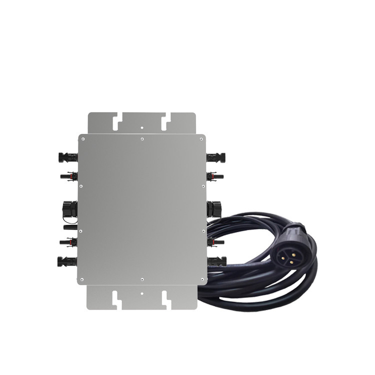 22VDC 50VDC Solar Micro Inverter 1200w Cable Aluminum Alloy Silver Waterproof