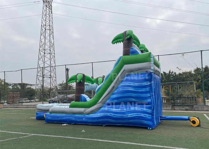 0.55mm PVC Tarpaulin Inflatable Water Games With Slides