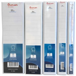  Customized Logo PVC White File Folder Durable Hinge ONE Touch Easy Open 3 Ring Binder With 9.8cm Back Width Manufactures