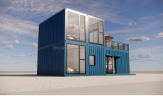 Galvanized Steel Square Tubes Customizable Prefabricated Container for Family Living or Office Combination Solution