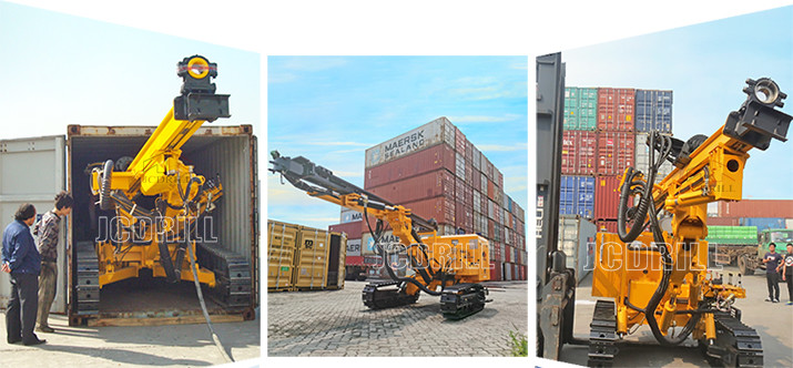 40m Blasting Drilling Machine Big Rotation Torque Two Motor Rotary Head