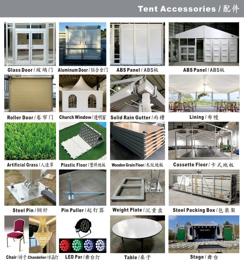 Customizable Luxury TFS Outdoor Pavilion Tent With Expandable Clear Span Curved Roof