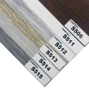 50m Wooden Color Polyester Zebra Blinds Fabric For Double Layer Zebra Blind 