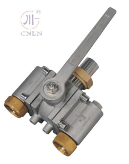 Stainless Steel Cryogenic 3 Way Ball Valve DN25 For LNG / LOX / LN2 / LAR / LCO2
