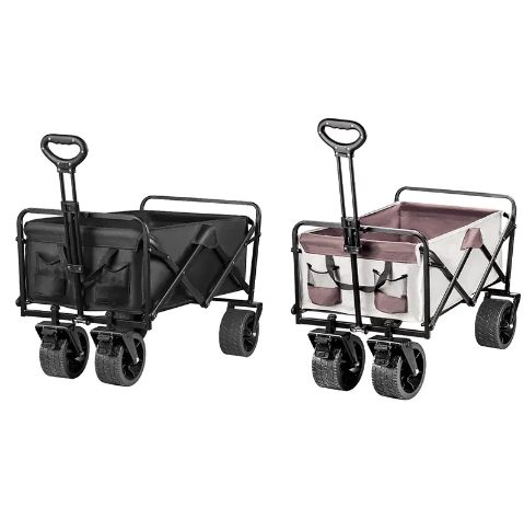 Outdoor Garden Activities Folding Utility Wagon Cart Heavy Duty with Four Wheels