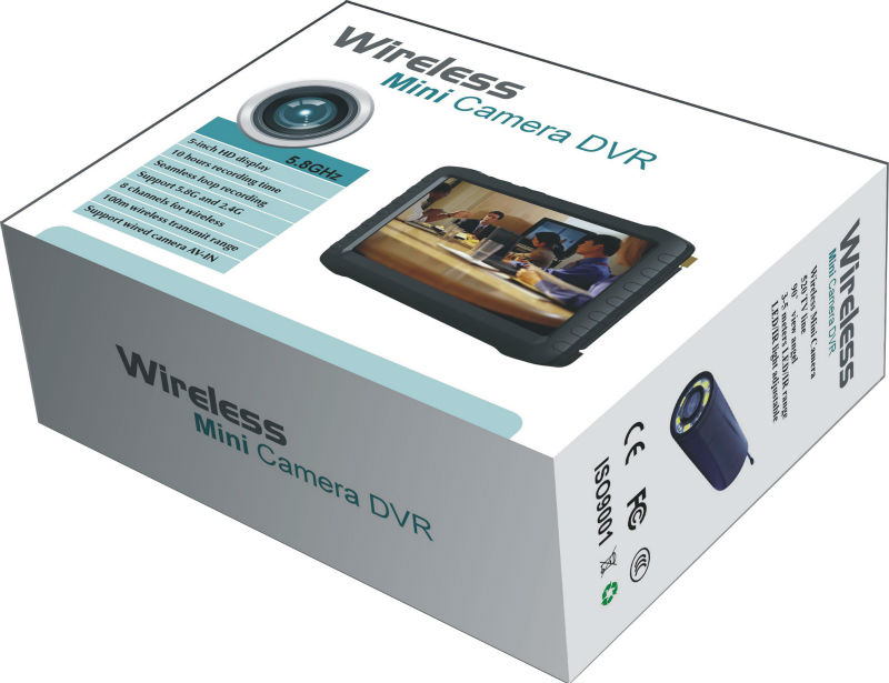 Wireless Borescope Camera + 2.4GHz wireless camera Mini HD DVR receiver monitor