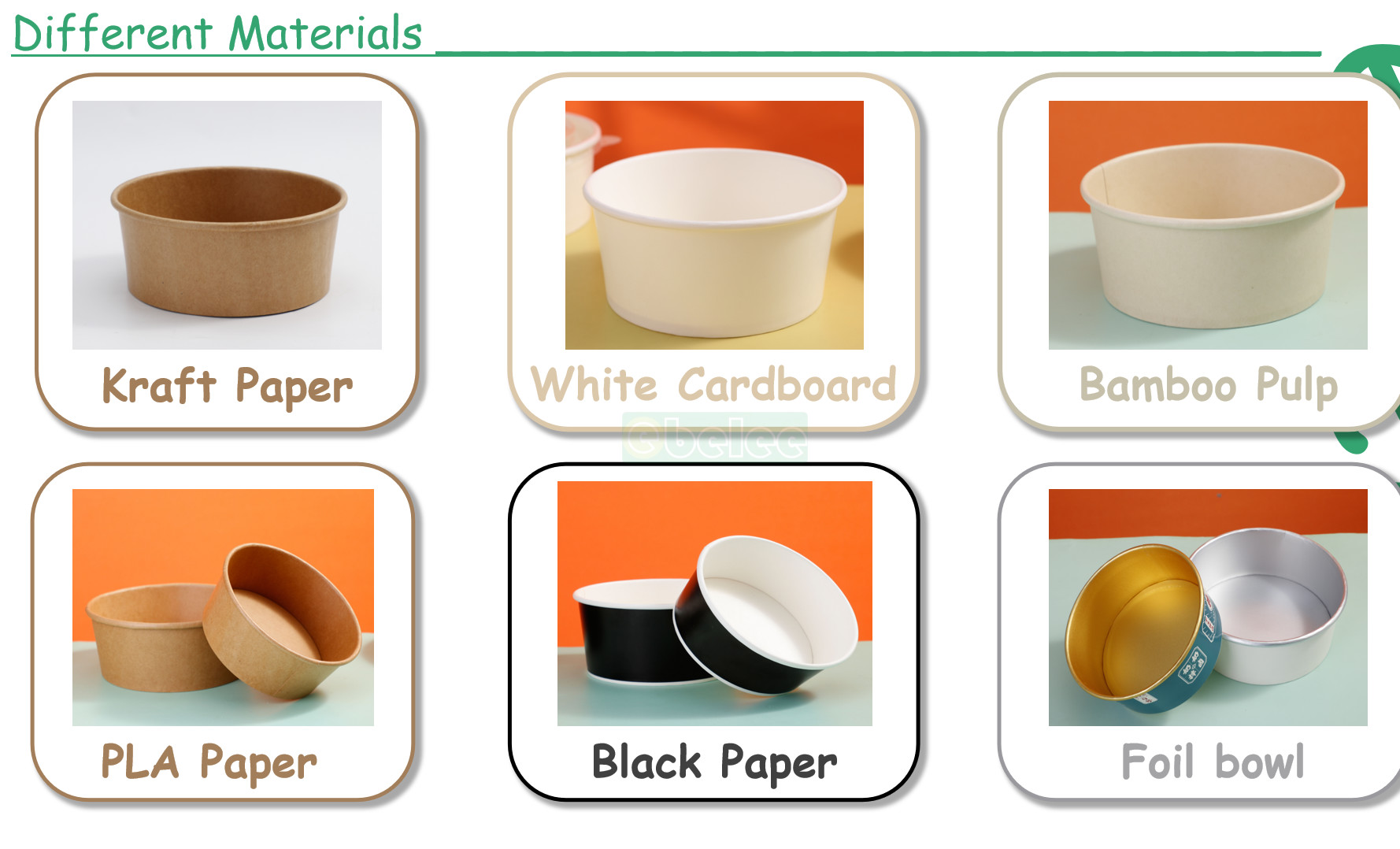 Customized Disposable Kraft Paper Salad Bowl With Lid For Food Paper Container