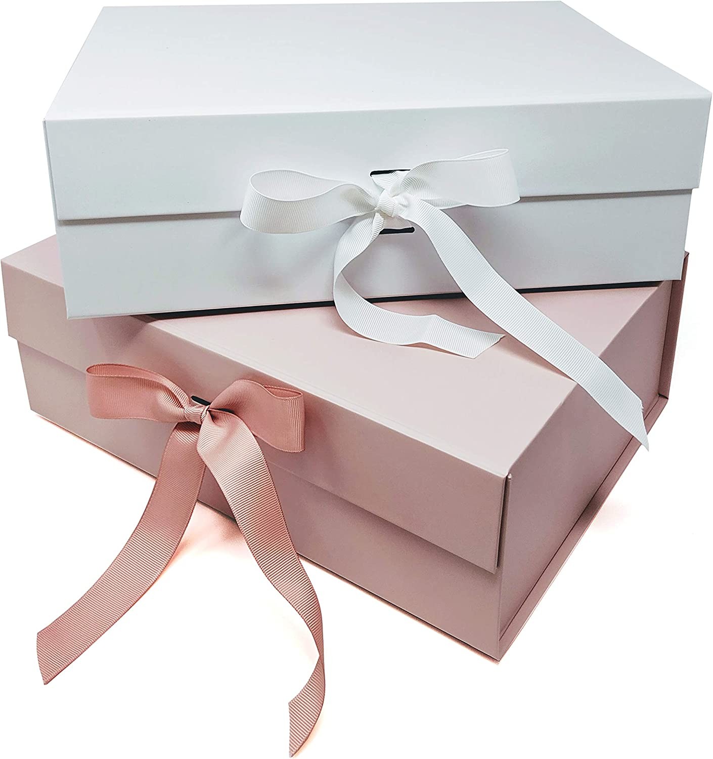 Ribbon Closure Cardboard Gift Boxes , Wedding Party Luxury Gift Box