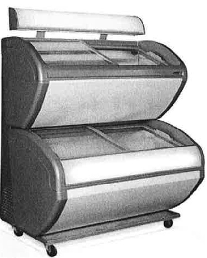 368L Modular Ice Cream Display Freezer Dual layered