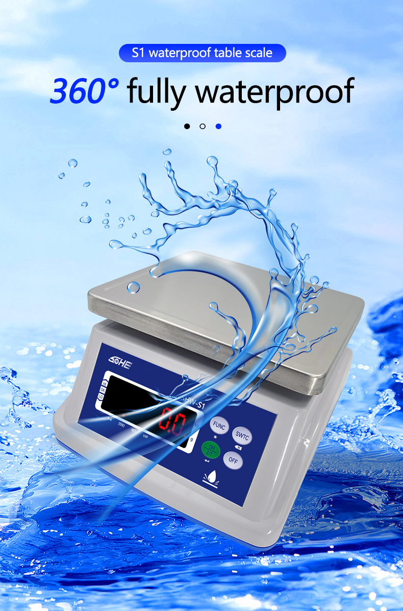 AC/DC Power Supply SOHE A1S Waterproof Scale IP68 3KG with Stainless Steel Design