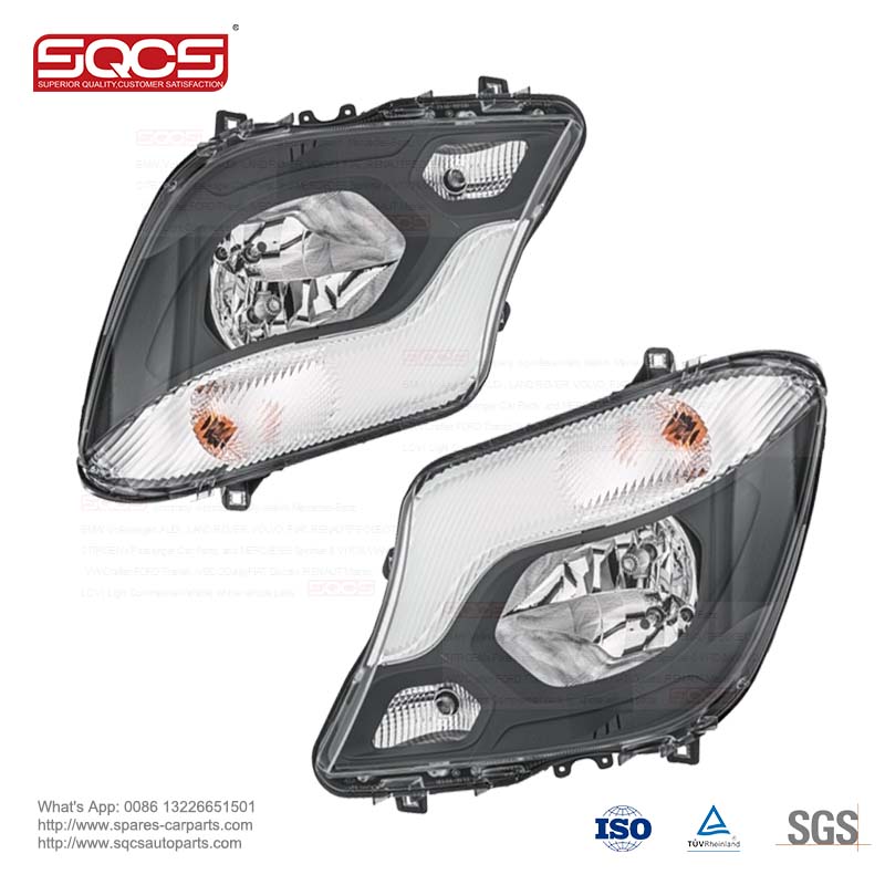 Bulb Shape Code H7 Auto Spare Parts for Mercedes-Benz Sprinter W906 Modified Headlamp Assembly 2006-2013 Daytime LED Streamer Lamp OE 9068202361