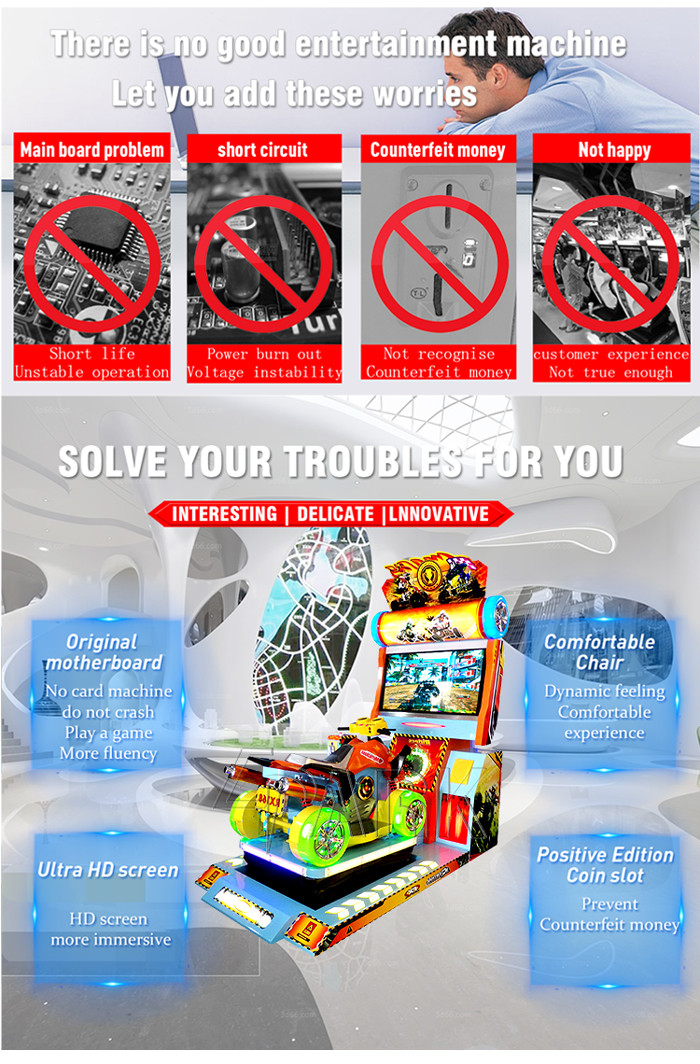 Epark Malaysia Electronic coin operated racing car game Machine with interactive rocking seat