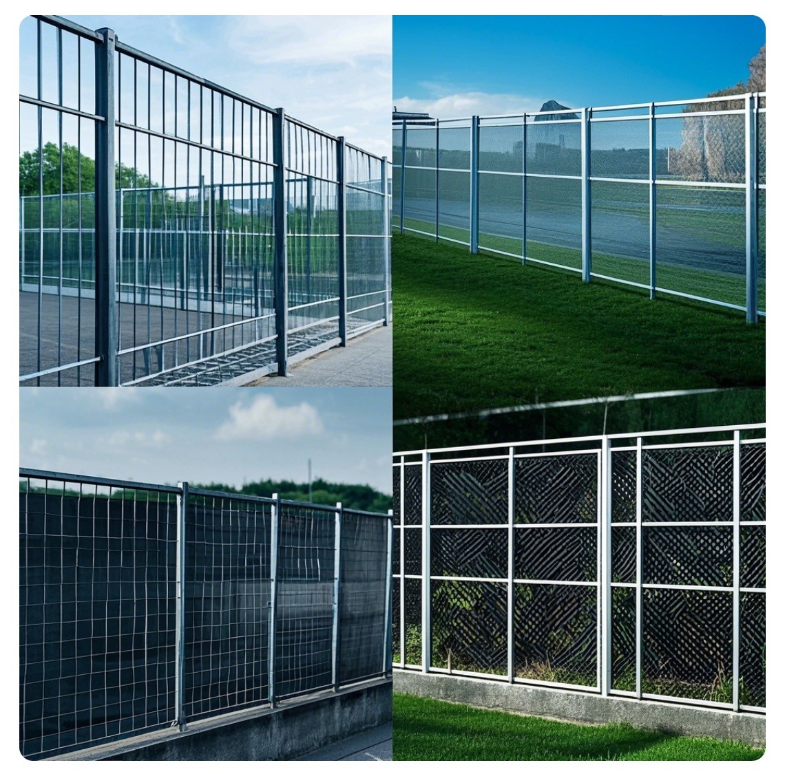 Security Galvanized Steel Fence Panels Wall Fence Corrosion Resistance Custom Design