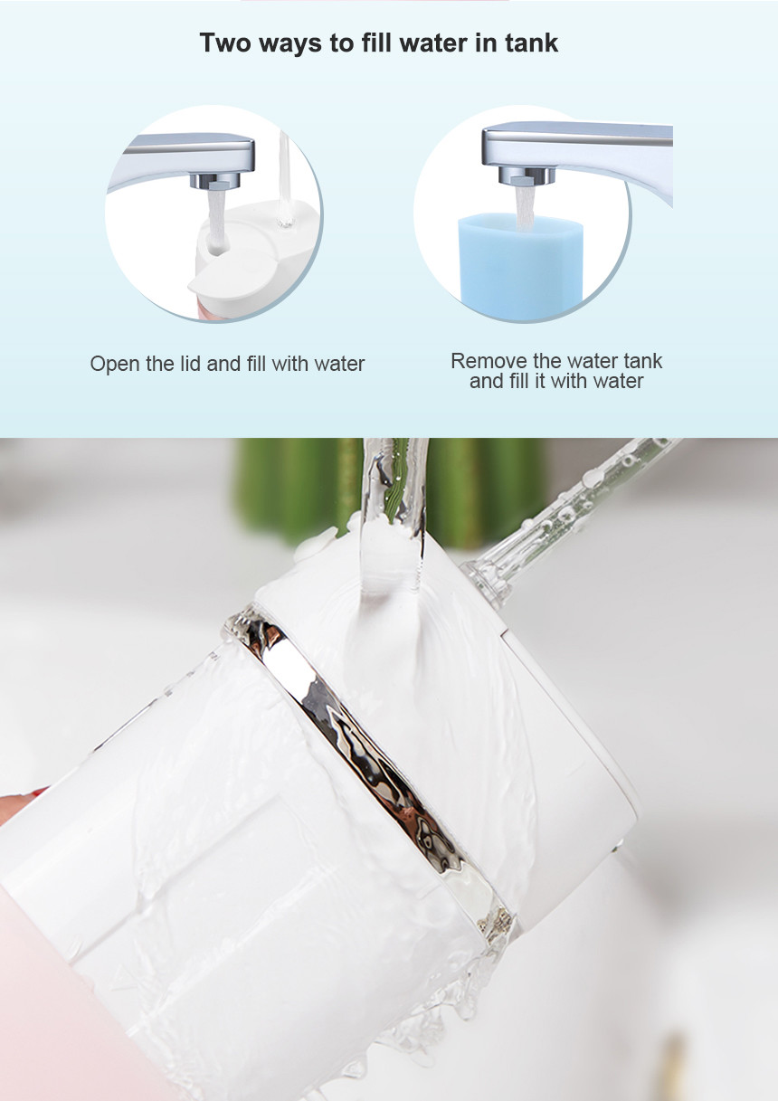 30-90PSI Mini Water Flosser Travel Home With Detachable Nozzle