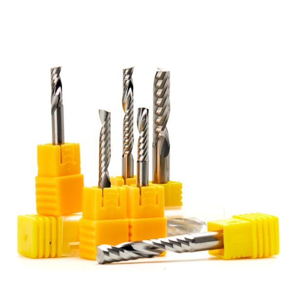 Factory Sales High Quality 3.175/4/6/8mm Carbide Single O Flute Spiral End Mill up Cut Cnc Bit for Wood PVC Acrylic Aluminum