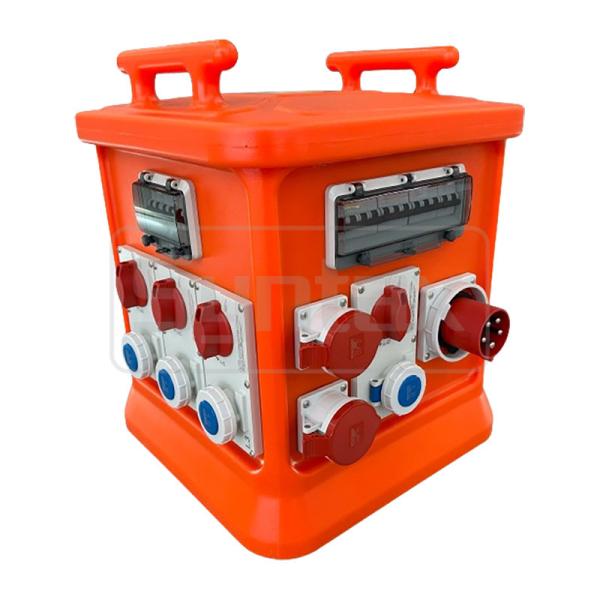 Quality Syntax MK2N 5P 63A Portable Distribution Box PE Material With 16Amp Mechanical Interlocked & Switched CEE Sockets for sale