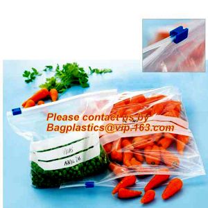 Fresh vegetable Grape Cherries transparent plastic Packaging Bag, Slider Zipper