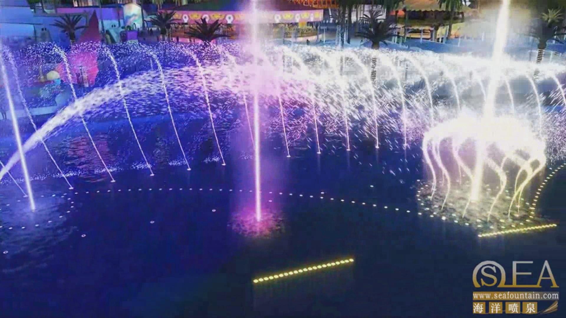 Signal Control Swing Fountain Multicolored 3D Digital Water Fountain