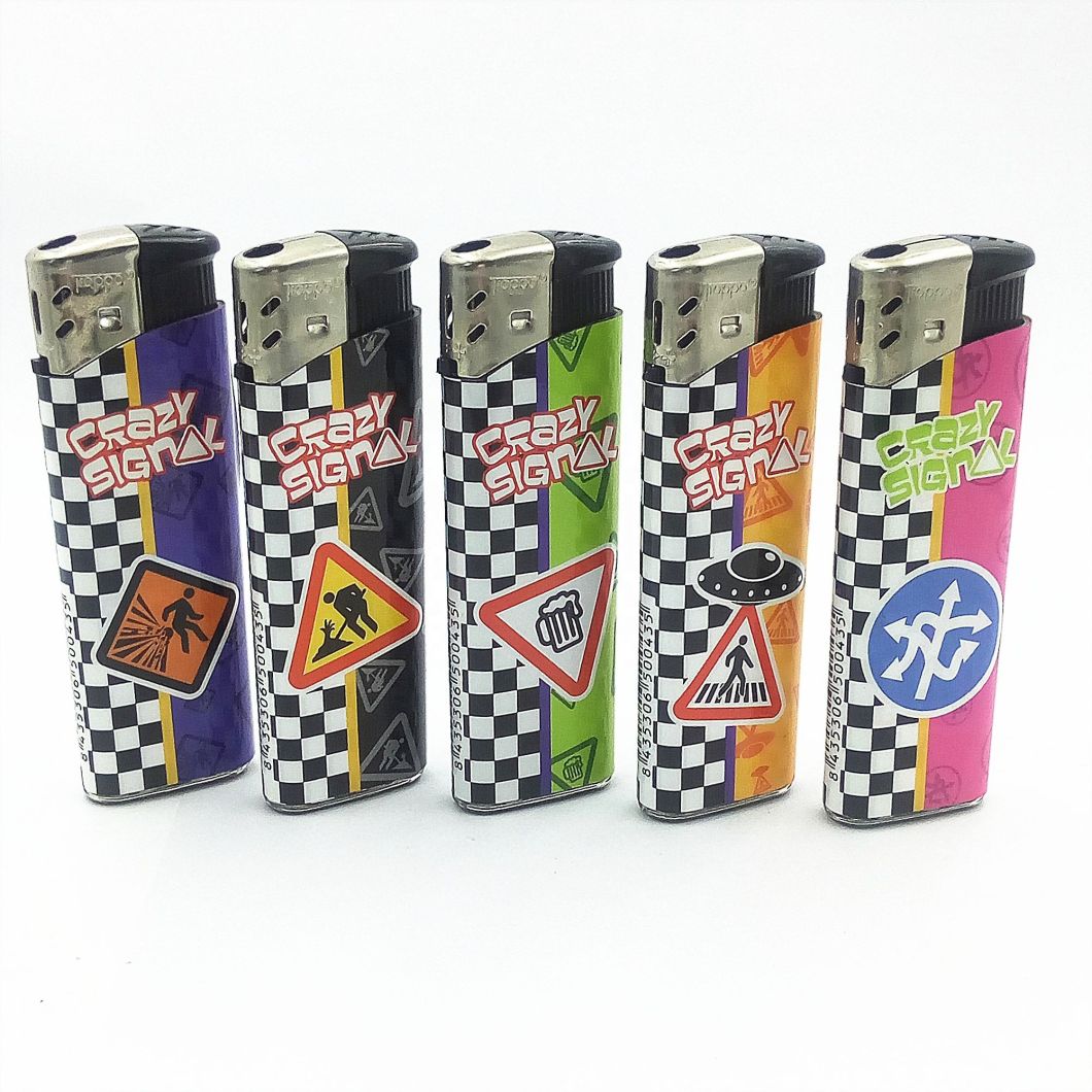 Encendedor Baida Brand Manufacture Factory High Quality EU Standard Electric Lighter with Diverse Stickers
