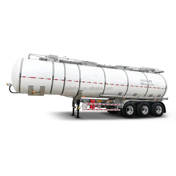 43500L 3 Axles Carbon Steel Insulated Tanker Trailers For Palm Oil Crude Oil