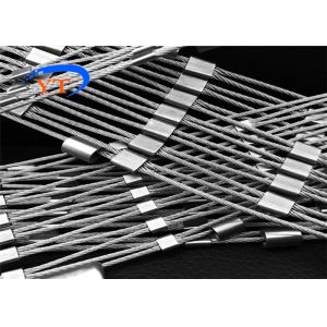 Irregular Shape Ferrule Type Cable Mesh ss304 Zoo Enclosure Mesh For Tiger