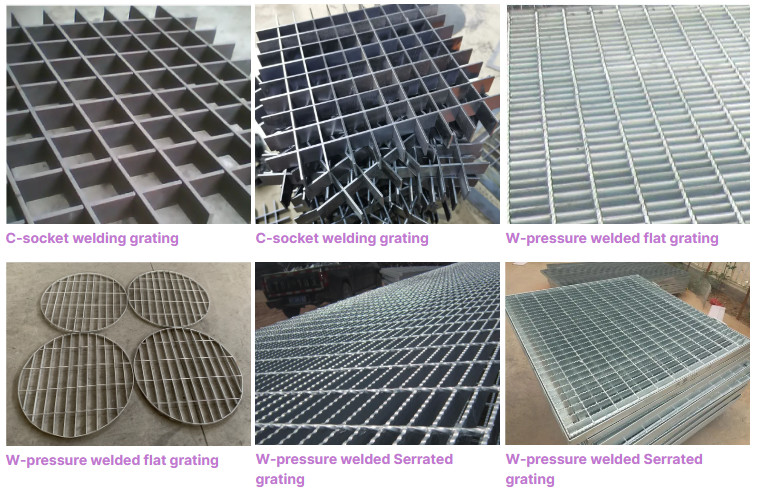 303 Walkway Channels Galvanized Safety Grating Non Slip Perforated Stair Treads Metal Grate
