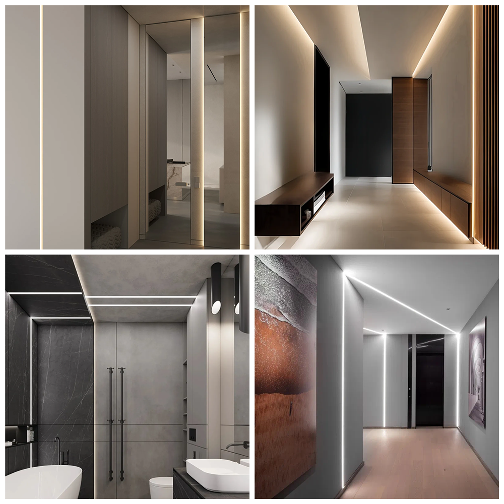 K18 LED Strip Aluminium Profile with W56.8*H11.2mm Size and 6063-T5 Aluminum Alloy for Surface Mount Lighting