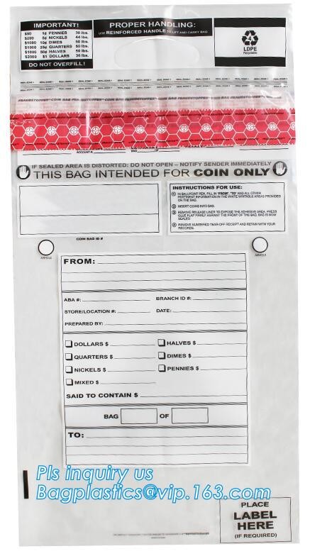 Document safe tamper proof bank deposit bag, Steb Plastic Money Pe Bank Deposit Coin Security Pouch Bags With Seal For C