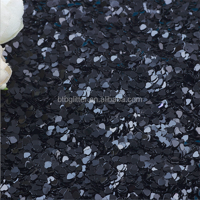 Thousand Choices Offered Sequins 3mm Peach Heart Shape Mixed Glitter PVC Material for Artware