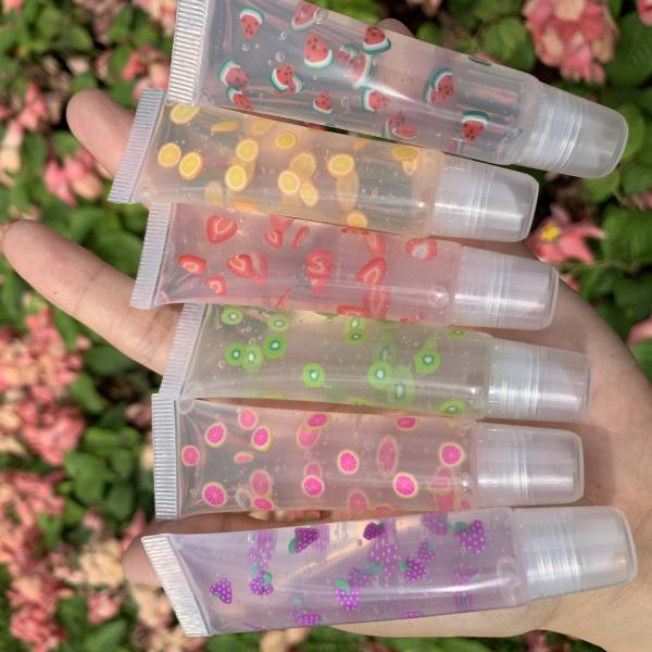 Quality Private Label Gloss Lip Oil Squeeze Tubes Plumping Fruit Scented Flavour for sale