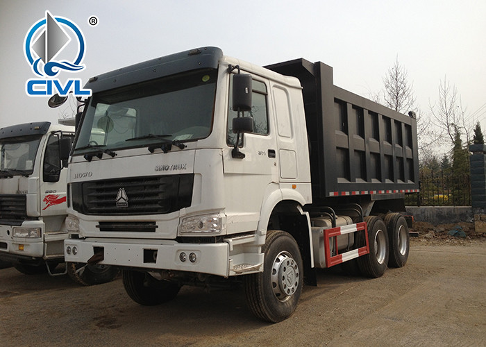 White Color Heavy Duty Dump Truck 10 Wheels 40 Tons capacity 3 axle Howo Tipper Truck Euro II Engine