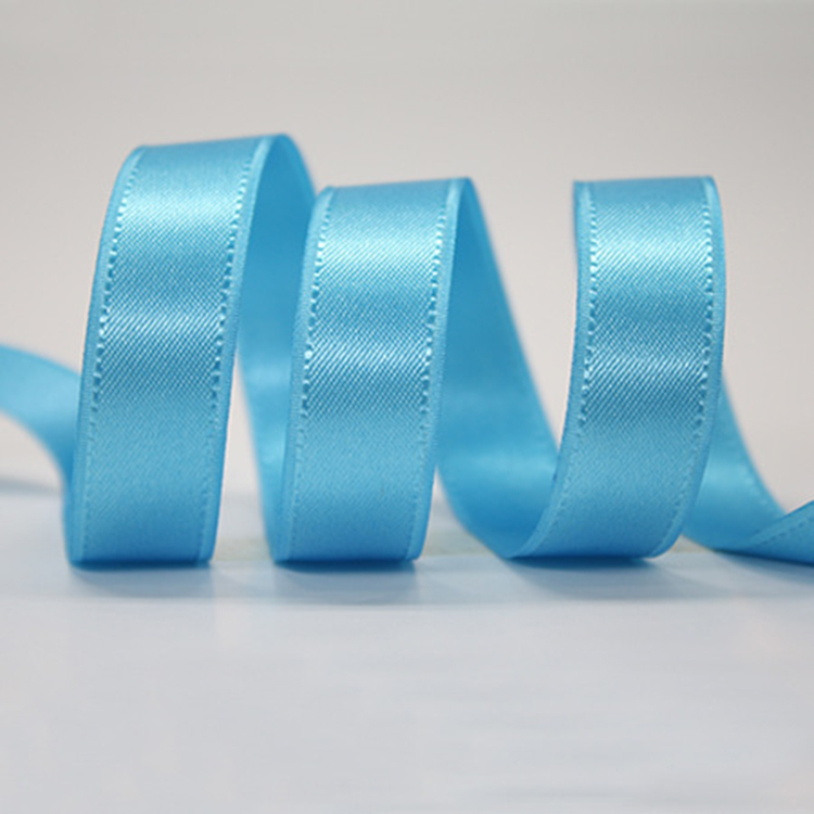 Solid Color Patterned Decorative Satin Ribbon Customized Printed Logo