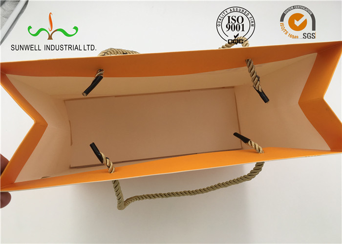 Eco Friendly Cardboard Shopping Bags With Round String Handles , Printed Your Own Logo