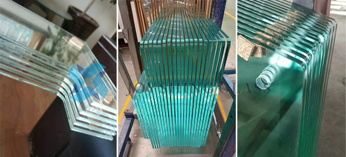 6mm Curved Tempered Glass Guardrail Toughened Glass 5 Times Safety Strength